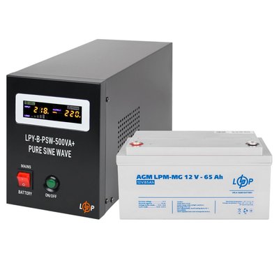 Комплект резервного питания для котла LP (LogicPower) ИБП + мультигелевая батарея (UPS B500VA + АКБ MG 900W) 300260 фото