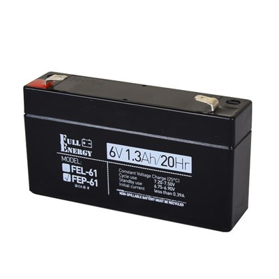 Аккумулятор 6В 1.3 Ач для ИБП Full Energy FEP-61 103116 фото