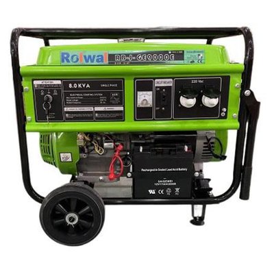 Бензиновий генератор Rolwal RB-J-GE9000E максимальна потужність 7 кВт 248871 фото