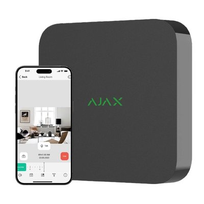 Ajax NVR (8ch) (8EU) black Мережевий відеореєстратор 300615 фото
