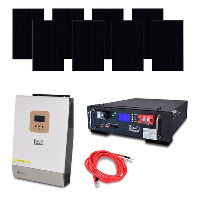 Автономная система бесперебойного питания мощностью 5 кВт с LiFePO4 АКБ и солнечными панелями 2523988 фото