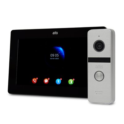 Комплект Wi-Fi видеодомофона 7" ATIS AD-770FHD/T-Black с поддержкой Tuya Smart + AT-400HD Silver 1156994 фото