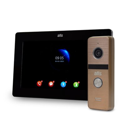 Комплект Wi-Fi відеодомофона 7" ATIS AD-770FHD/T-Black з підтримкою Tuya Smart + AT-400HD Silver 1156995 фото