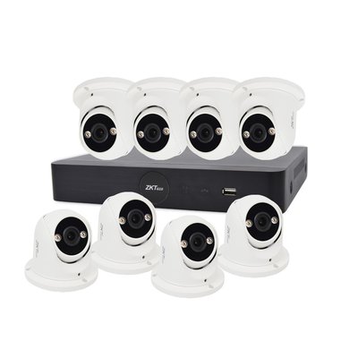 IP комплект видеонаблюдения с 8 камерами ZKTeco KIT-8508NER-8P/8- ES-852T11C-C 1159623 фото