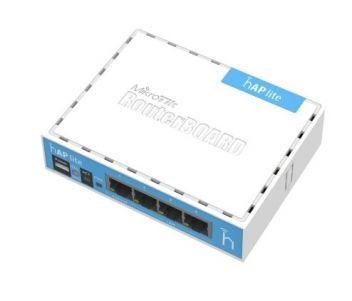 2.4GHz Wi-Fi точка доступу з 4-портами Ethernet для домашнього використання MikroTik hAP lite (RB941-2nD) 301034 фото
