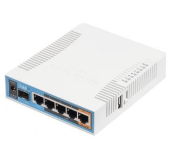 Двухдиапазонная Wi-Fi точка доступа с 5-портами Ethernet для домашнего использования MikroTik hAP ac (RB962UiGS-5HacT2HnT) 301044 фото